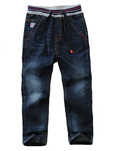 Echinodon Jungen Jeanshose Kinder Jeans Hose 100% Baumwolle Leicht Weich Frühling Sommer Herbst 104 von Echinodon