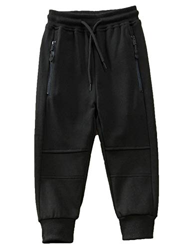 Echinodon Jungen Jogginghose 100% Baumwolle Sweathose Sport und Freizeit Frühling Sommer Herbst Schwarz 104 von Echinodon