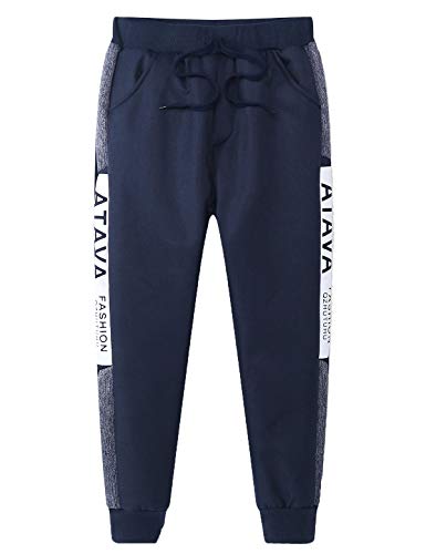 Echinodon Jungen Thermo-Sweathose mit Samtfutter Winterhose Gefüttert Hose Sport Freizeit Winter Hose Jogginghose Blau 140 von Echinodon