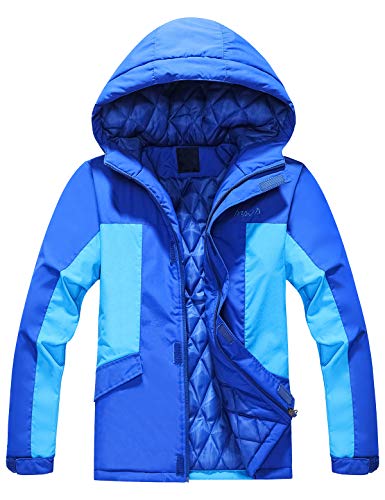 Echinodon Jungen Winterjacke Gefütterte Outdoorjacke Herbst Winter Jacke Wanderjacke Trekkingjacke Funktionsjacke Blau XXL von Echinodon