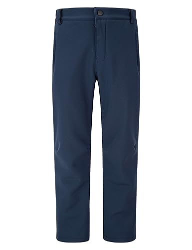 Echinodon Kinder Gefütterte Hose Softshellhose Jungen Mädchen Outdoorhose Winddicht Wasserabweisend Trekkinghose Wanderhose Navy XL von Echinodon
