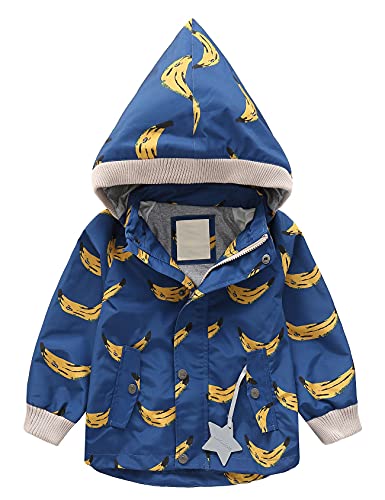 Echinodon Kinder Gefütterte Outdoorjacke Winddicht Wasserabweisend Mädchen Jungen Übergangsjacke Jacke mit Reflektoren Wanderjacke Neu-A 110 von Echinodon