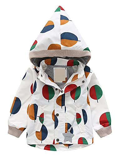 Echinodon Kinder Gefütterte Outdoorjacke Winddicht Wasserabweisend Mädchen Jungen Übergangsjacke Jacke mit Reflektoren Wanderjacke Neu-B 110 von Echinodon