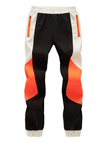 Echinodon Kinder Gefütterte Softshellhose Jungen Mädchen Outdoorhose Wasserabweisend Winddicht Warm Wanderhose Herbst Winter Hose Orange 160 von Echinodon