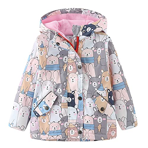 Echinodon Kinder Gefütterte Übergangsjacke Mädchen Jungen Jacke Winddicht Wasserabweisend Outdoorjacke Herbst Winter Wanderjacke A 140 von Echinodon