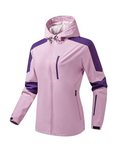 Echinodon Kinder Jacke Outdoorjacke Funktionsjacke Windjacke Wanderjacke Wasserabweisend Atmungsaktiv Violett 140 von Echinodon