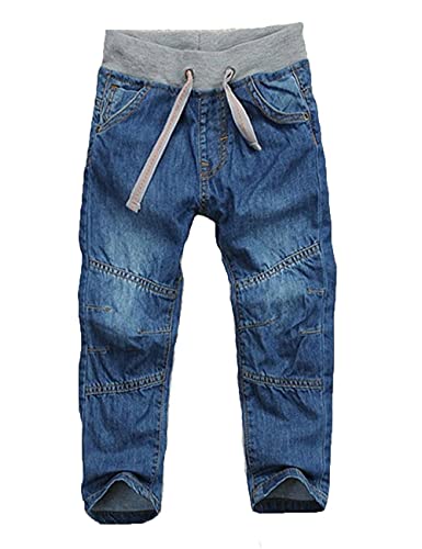 Echinodon Kinder Jeans Hose Jungen 100% Baumwolle Leicht/Weich/Atmungsaktiv Junge Jeanshose von Echinodon