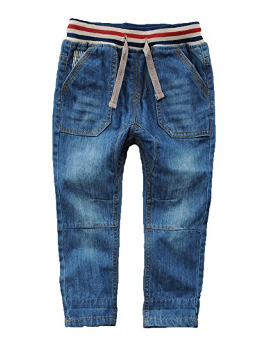 Echinodon Kinder Jeans Hose Jungen Leicht/Weich/Atmungsaktiv 100% Baumwolle Jeanshose 100 von Echinodon