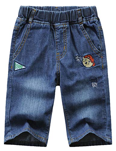 Echinodon Kinder Jeans Shorts Junge Jeanshose Kurz Hose Sommer Jeansshorts Weich/Leicht/Atmungsaktiv A128 von Echinodon