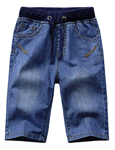 Echinodon Kinder Jeans Shorts Junge Jeanshose Kurz Hose Sommer Weich/Leicht/Atmungsaktiv Jeansshorts J 152 von Echinodon