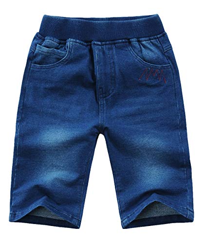 Echinodon Kinder Jeans Shorts Junge Jeanshose Kurz Hose Sommer Weich/Leicht/Atmungsaktiv Jeansshorts N 110 von Echinodon