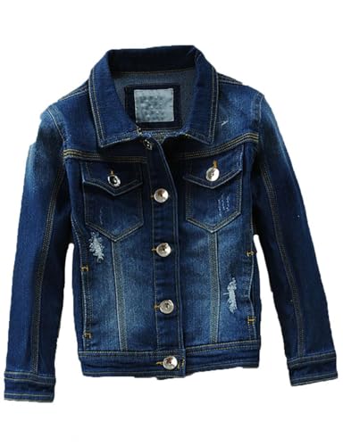 Echinodon Kinder Jeansjacke Kleinkind Jeans Jacke Jungen Mädchen Denim Jacke Frühling Herbst B 130 von Echinodon