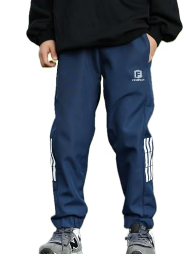 Echinodon Kinder Outdoorhose Gefüttert Hose Jungen Thermohose Herbst Winder Wanderhose Blau 170 von Echinodon