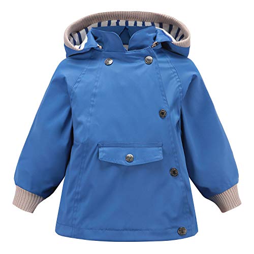 Echinodon Kinder Outdoorjacke Wasserabweisend Winddicht Jacke Mädchen Jungen Funktionsjacke Wanderjacke Regenjacke Blau 100 von Echinodon