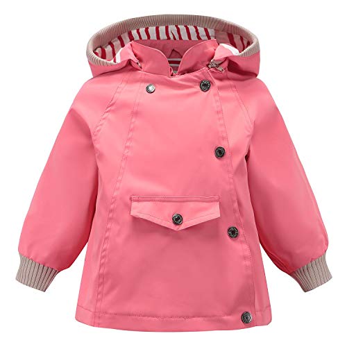 Echinodon Kinder Outdoorjacke Wasserabweisend Winddicht Jacke Mädchen Jungen Funktionsjacke Wanderjacke Regenjacke Rosa 100 von Echinodon