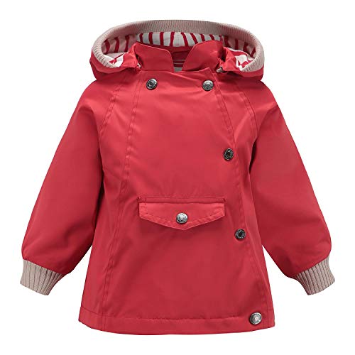 Echinodon Kinder Outdoorjacke Wasserabweisend Winddicht Jacke Mädchen Jungen Funktionsjacke Wanderjacke Regenjacke Rot 110 von Echinodon