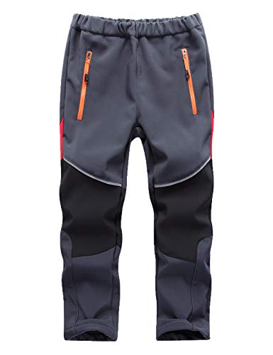 Echinodon Kinder Softshellhose Gefüttert Hose Wasserabweisend Winddicht Atmungsaktiv Jungen Mädchen Outdoor Wandern Freizeit Hose Herbst Winter Grau M Echinodon Kinder Softshellhose Gefüttert Hose Wasserabweisend Winddicht Atmungsaktiv Jungen Mädchen Outdoor Wandern Freizeit Hose Herbst Winter Grau M von Echinodon