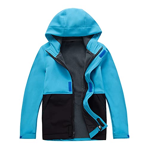 Echinodon Kinder Softshelljacke Gefütterte Jacke Mädchen Jungen Outdoorjacke Wanderjacke Übergangsjacke Rot XL von Echinodon
