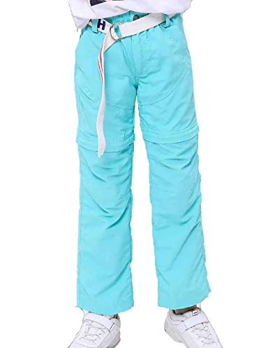 Echinodon Kinder Zip Off Hose 2-in-1 Hose Jungen Mädchen Sommerhose Outdoorhose Schnelltrockend Wanderhose Trekkinghose Blau 140 von Echinodon