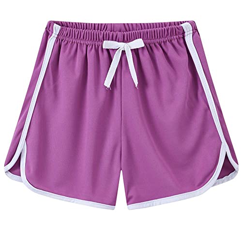 Echinodon Mädchen Badeshorts Boardshorts Sweatshorts Kinder Sportshorts Badehose Urlaub Strand Shorts Violett 100 von Echinodon