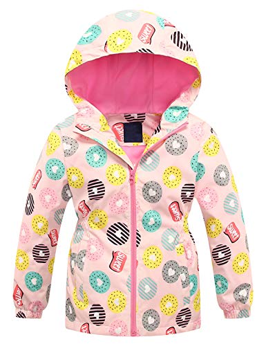 Echinodon Mädchen Jacke mit Fleecefutter Tailliert Outdoorjacke Reflektoren/Wasserabweisend/Winddicht Kinder Übergangsjacke Wanderjacke (122-128, Gelb) von Echinodon