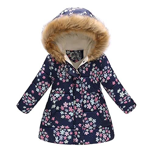 Echinodon Mädchen Wintermantel mit Aufdruck Kinder Lange Winterjacke Parka Winter Jacke Mantel G 110 von Echinodon