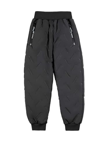 Echinodon Verdickte Winterhose Jungen Mädchen Thermohose Kinder Winter Hose mit Samtfutter Outdoorhose Grau 120 von Echinodon