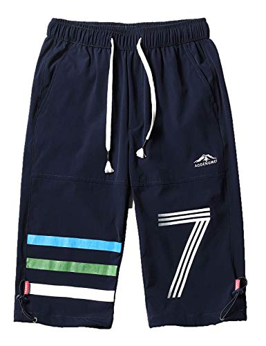 Echiondon Jungen 3/4 Hose Kurz Schnelltrockend Shorts Kinder Sweathose Sport und Freizeit Sommer Blau 160 von Echinodon