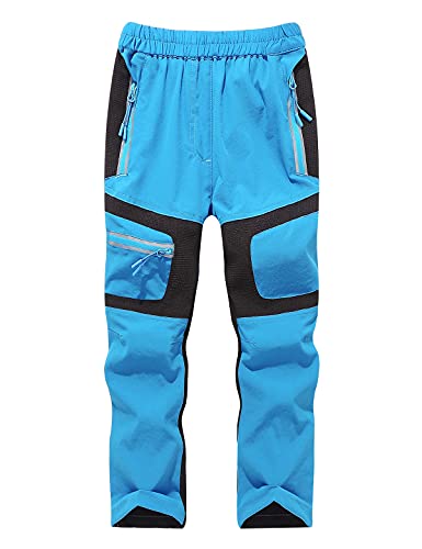 Echiondon Kinder Hose Schnelltrockend Dünn Leicht Sommer Sport und Freizeit Wanderhose Trekkinghose Mädchen Jungen (110-116, Hellblau, Numeric_110) von Echinodon