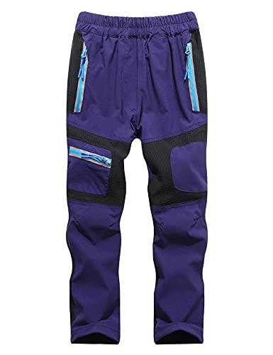 Echinodon Kinder Sommer Hose Schnelltrocknend Wasserdicht Outdoorhose Dünn Leicht Mädchen Jungen Wanderhose Trekkinghose Navy XXL von Echinodon