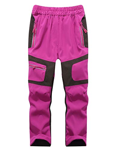 Echiondon Kiner Hose Schnelltrockend Dünn Leicht Sommer Sport und Freizeit Wanderhose Trekkinghose Mädchen Jungen Rosa3 XL von Echinodon