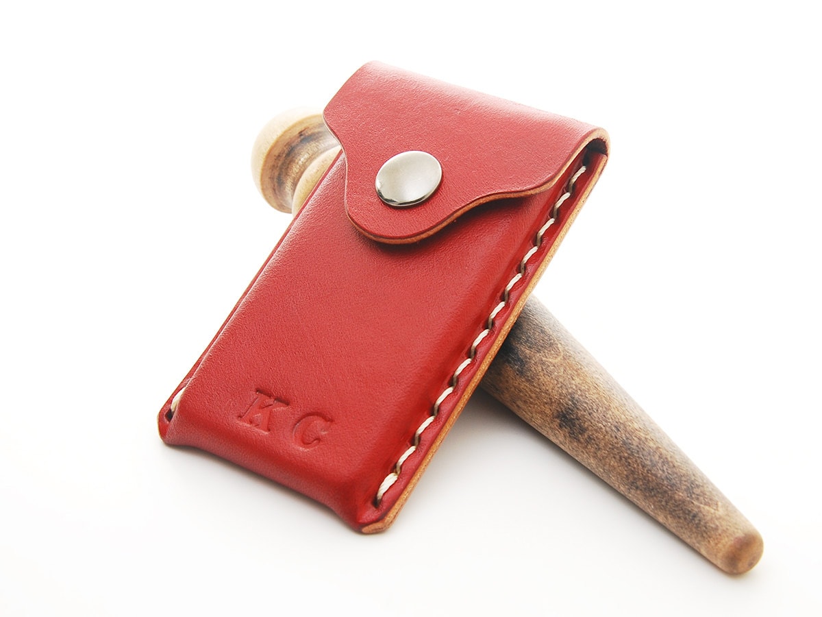 Moo Minicards Leder Visitenkartenetui Mit Personalisierung Handgefertigt von EchoSixDesigns