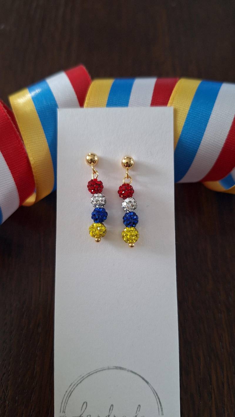 Fastnachtsohrringe Glitzerkugel Mini Gold Z6 von EchtRoth