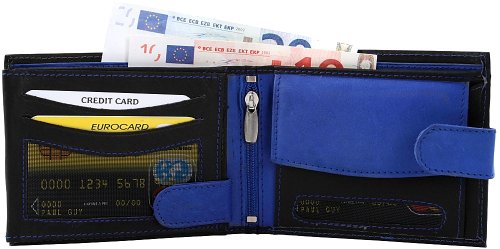 Echtleder Geldbörse Damen Aufbewahrung Leder blau 495427513002 von Echtleder Geldbörse