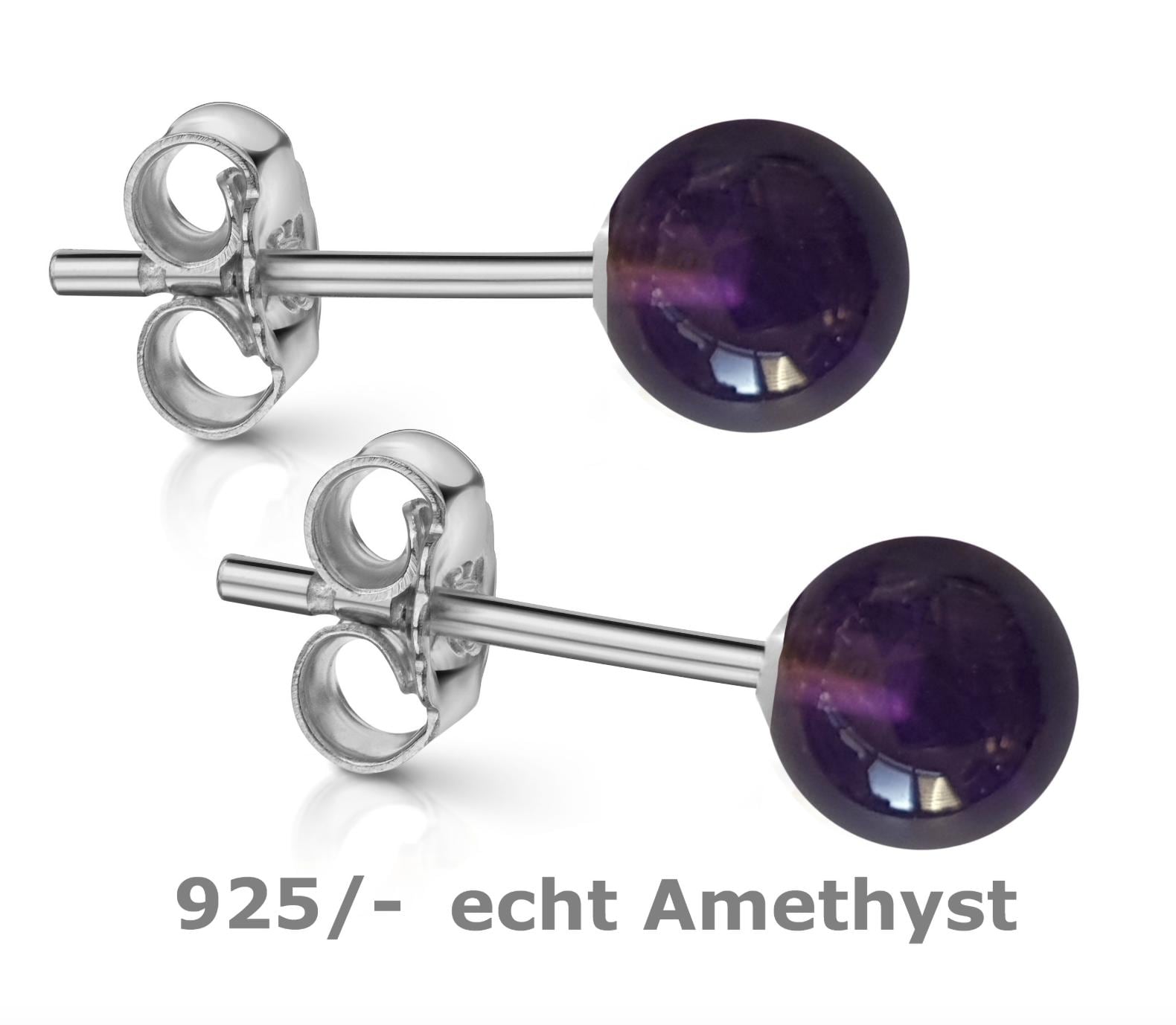 Ohrstecker 925 Silber Kugel 6, 0 Mm Amethyst Ohrringe Ohrstecker 925 Silber Kugel 6, 0 Mm Amethyst Ohrringe von EchtschmuckStenzel