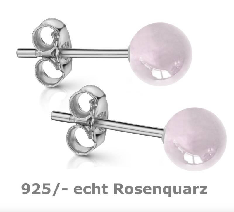 Ohrstecker 925 Silber Kugel 6, 0 Mm Rosenquarz Ohrringe Ohrstecker 925 Silber Kugel 6, 0 Mm Rosenquarz Ohrringe von EchtschmuckStenzel