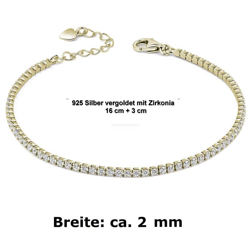 Tennisarmband Mit Zirkonia 925 Silber 16 + 3 cm Tennisarmband Mit Zirkonia 925 Silber 16 + 3 cm von EchtschmuckStenzel