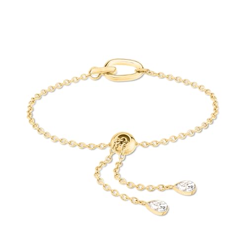ECHTZEIT Armband mit Unendlichkeit Anhänger aus Edelstahl - Individuell Größenverstellbar durch hochwertigen Zugbandverschluss - Like Diamonds von Echtzeit