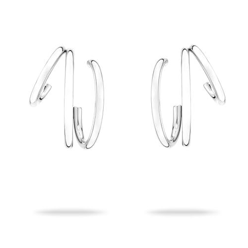 ECHTZEIT Creole 3 in 1 aus Edelstahl - 2,2 cm lang - Modern Lines von Echtzeit