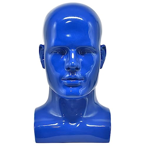 Echwave Herren Taub Schaufensterpuppe Professionelle Tief Schaufensterpuppe für Anzeigen Perücken Caps Slipper Maske (Blau) von Echwave