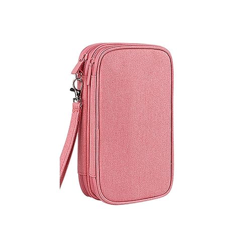 Echwave Tragbare Kabelaufbewahrung Wasserdicht Gehäuse Digitales Zubehör Aufbewahrungstasche Datenkabel USB Ladegerät Stecker Organizer für Reisen Elektronische Organizer Pink, Rosa von Echwave