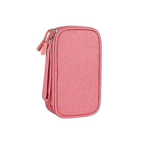 Echwave Tragbare Kabelaufbewahrung Wasserdichte USB Ladegerät Datenübertragung Stecker Organizer für Reisen Elektronische Organizer Pink, Rosa von Echwave