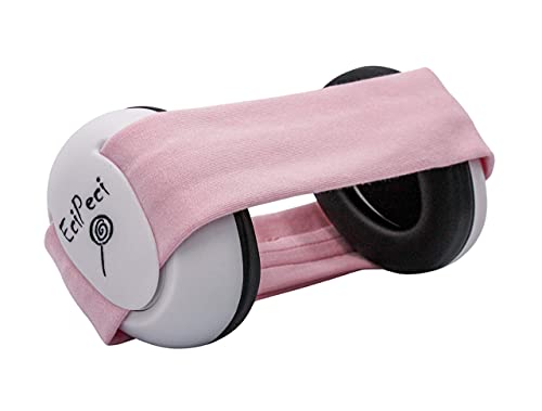 EciPeci Gehörschutz für Kinder, Müheloser Komfort, Kapselgehörschutz für Kleinkinder mit besonders Weichem und Leichtem Design, Ideal für den Empfindlichen Babykopf, Puderrosa von EciPeci