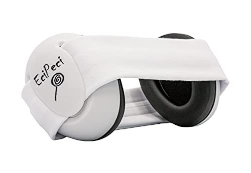 EciPeci Gehörschutz für Kinder, Müheloser Komfort, Kapselgehörschutz für Kleinkinder mit besonders Weichem und Leichtem Design, Ideal für den Empfindlichen Babykopf, Weiß von EciPeci