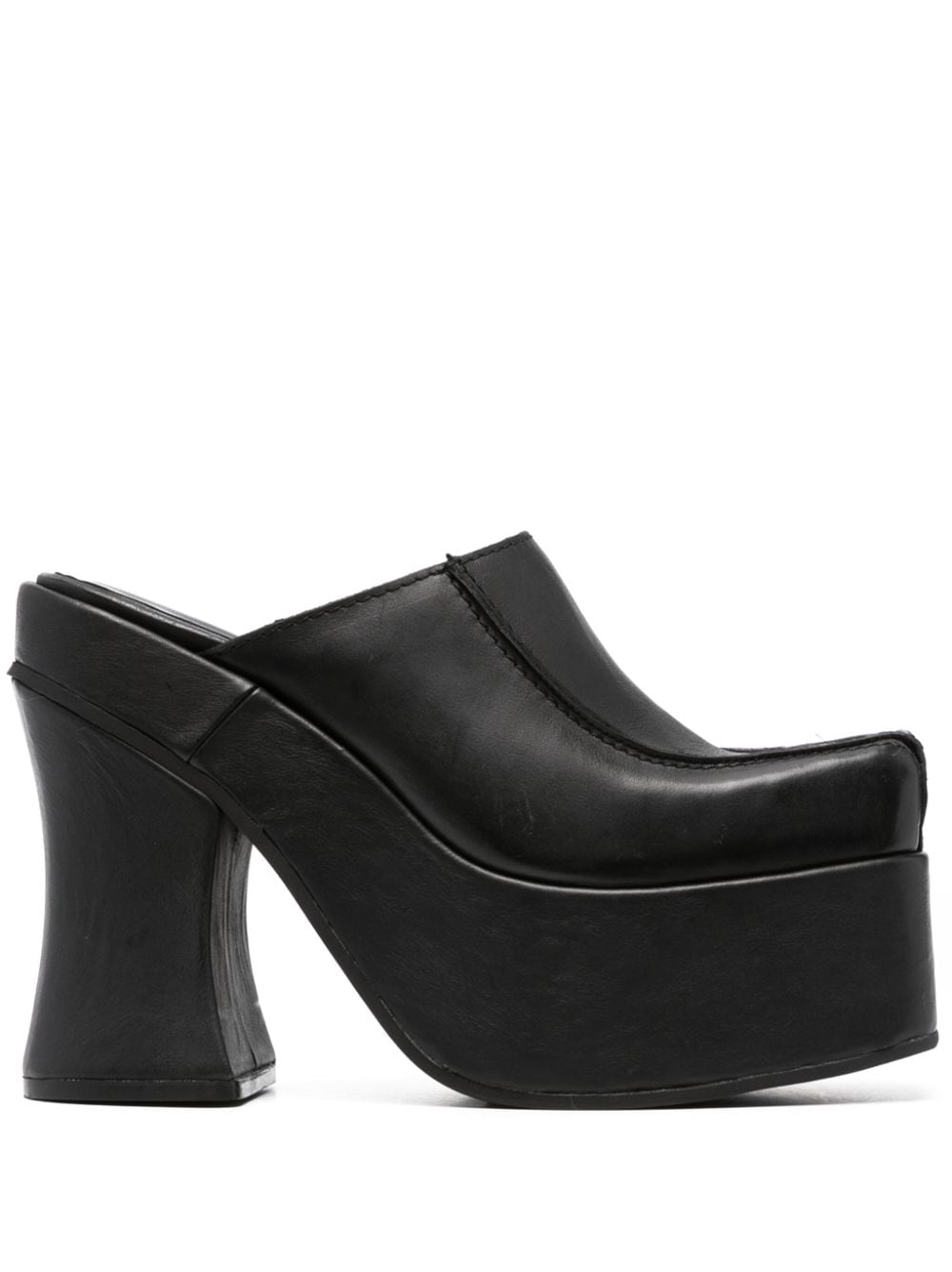 Eckhaus Latta Mules mit Plateau 135mm - Schwarz von Eckhaus Latta