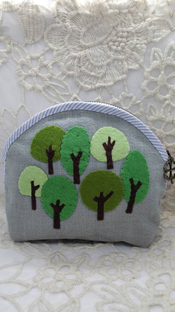 Wald Im FrühjahrHandmade Geldbörse Mit Applikation von EclairSol
