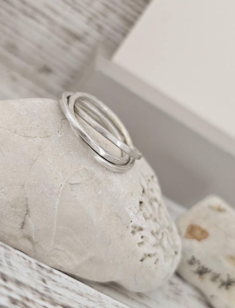 Zauberschöner Handgearbeiteter Triple-Ring Aus 935Er Silber von EclecticSmithy