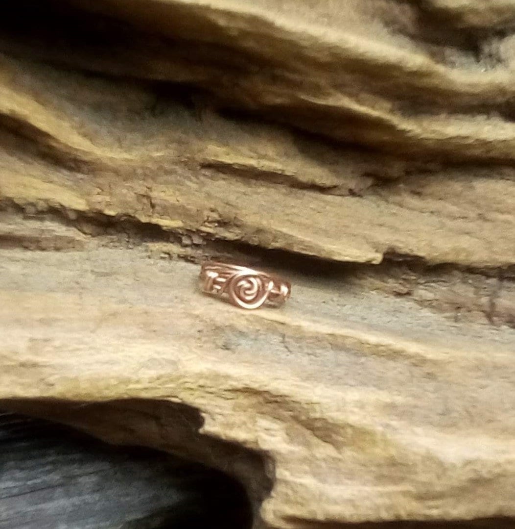 Antik Kupfer Ring Rose Draht Gewickelt Antik Kupfer Ring Rose Draht Gewickelt von EclecticallyCrafted