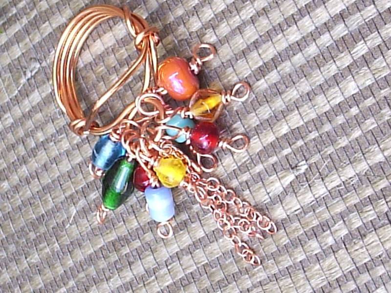 Fun Kupfer Baumeln Ring Größe 8 Fun Kupfer Baumeln Ring Größe 8 von EclecticallyCrafted