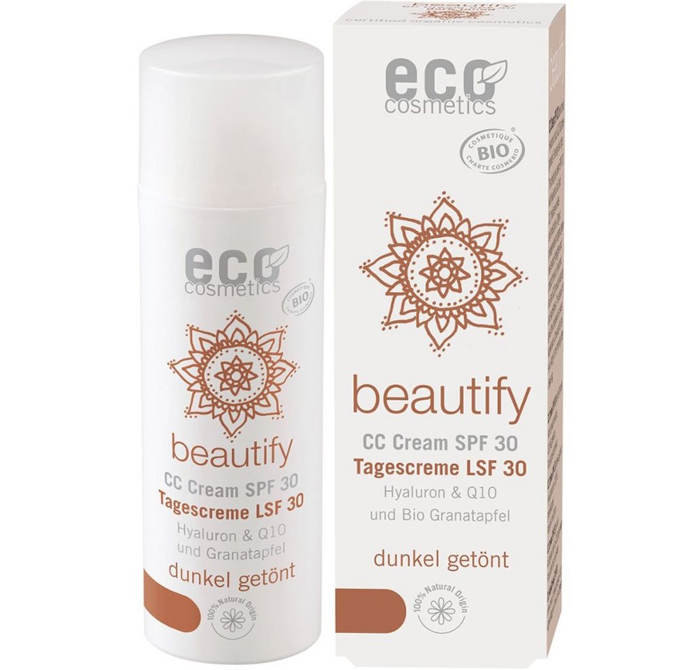 Eco Cosmetics Gesichtspflege CC Creme getönt LSF ECO dunkel, 50 ml von Eco Cosmetics